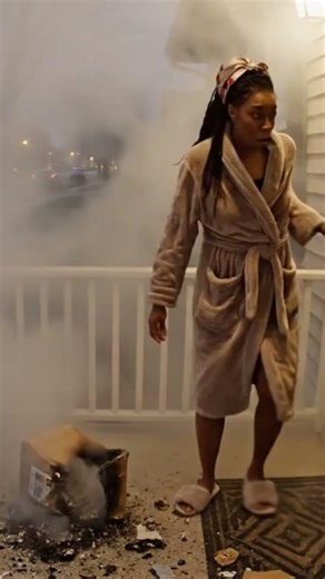 Package randomly explodes after dog tackles it!!! 😱😱