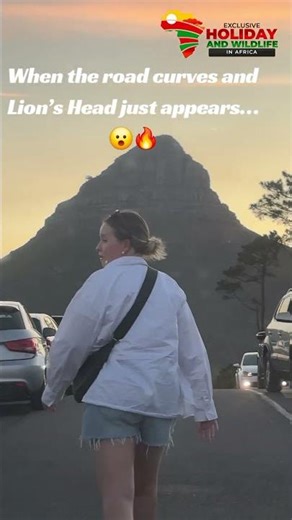 Driving down Signal Hill with nonstop views of Lion's Head #capetown #travel #africatravel #sunset