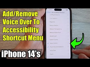 iPhone 14's/14 Pro Max: How to Add/Remove Voice Over To Accessibility Shortcut Menu