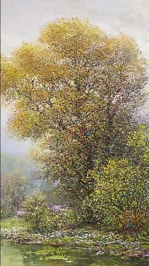 Peaceful Forest Landscape Oil Painting | Healing Nature Artwork #art #oilpainting #painting