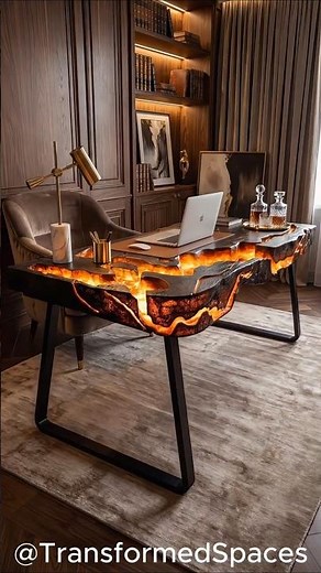 Volcanic Lava Epoxy Resin Desk | Epic Design Concept