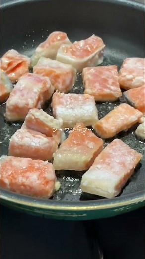 【鮭の竜田揚げ🐟】#簡単レシピ #同棲ご飯 #おうちごはん #cooking #自炊 #鮭レシピ