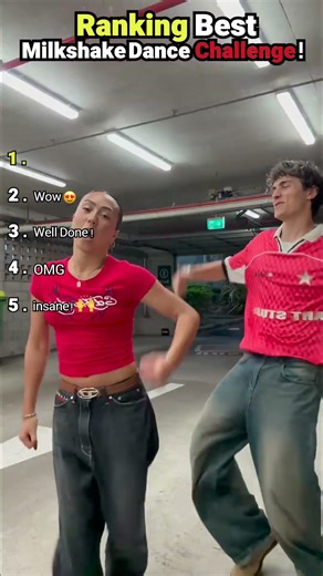 Ranking Best Milkshake Dance Challenge !! 💃🏼 #dance #dancevideo #ranked