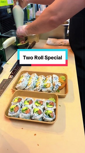 Sushi Rolls: Shrimp Tempura & Salmon Avocado