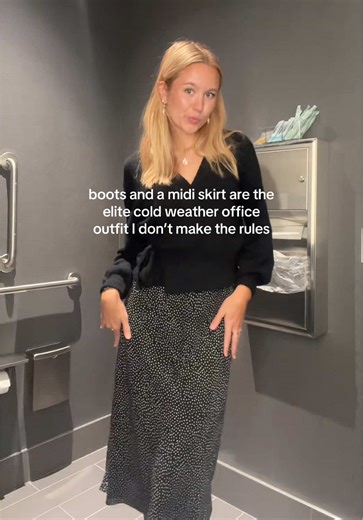 Elevate Your Winter Office Style with Midi Skirts