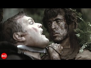 Rambo hunts on cops in the forest scene - Rambo: First blood, FullHD
