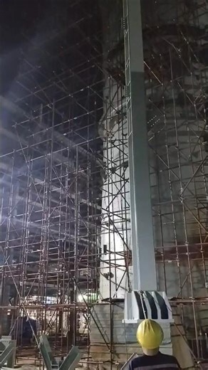 Erection work of steel coloumn #love #work #whatsappstatus #lovestatus #songs #viral #shorts #video
