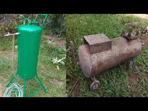 How to make Homemade Sand Blaster from old air Compressor tank | DIY Sand Blaster