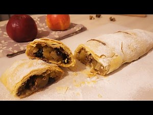 This Strudel Is So Attractive ! Viennese Strudel with Stewed Apples Recipe ! Easyvideo