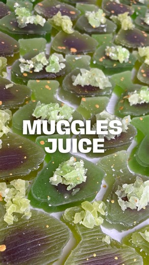 Who says Muggles can’t do magic? Muggles Juice is a cozy blend of spiced pear and grape jam, brewed with no wand, just heart. Is Steph a muggle or a wizard with all this magic creations? Drop on October 10th at 10pm EST, mark your calendar. Want to guarantee you will get all flavors from our Harry Potter themed collection? Subscribe now and get all 10 flavors Free Sour dust free shipping. Link in bio. #muggles #harrypotterfan #crystalcandy #candylovers #halloween #pearcandy | Sparkles Crystal Ca