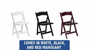 Flash Furniture Hercules™ Series Folding Chair - White Resin - 1000LB Weight Capacity Comfortable Event Chair - Light Weight Folding Chair