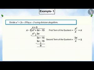 Division algorithm for polynomials | Part 2/3 | English | Class 10