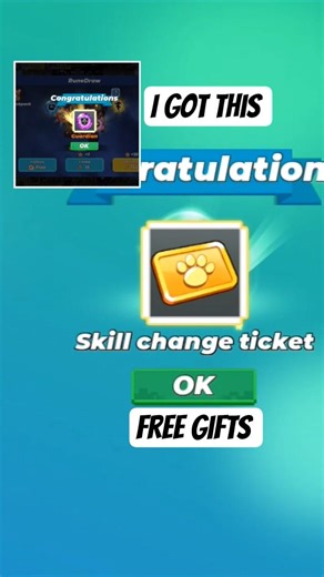 I got skill change ticket for free in #bedwars #shorts #blockmango