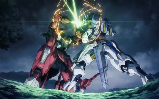 [高达 水星的魔女第3话] 新MS 达利尔巴尔德 VS 风灵高达 战斗动画(部分)