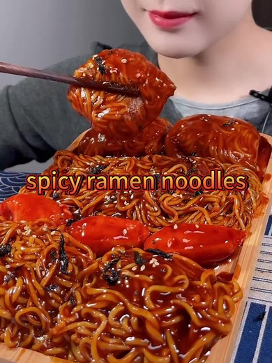 Spicy Ramen Mukbang ASMR | Irresistibly Delicious Eating Show