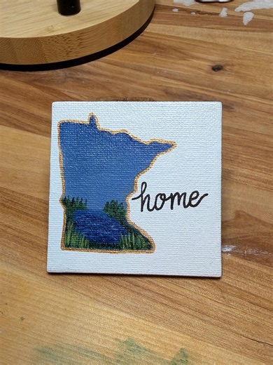 Minnesota Home Magnet | Handpainted | Local Artist - Etsy