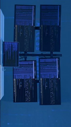 hacker computer screens with coding data | cyber security technology background #shorts #short #reel