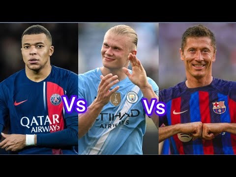 Comparison: Kylian Mbappe vs Erling Haaland vs Robert lewandowski