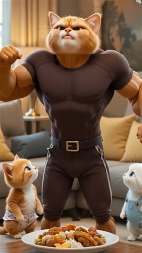 When Father Cat Gets Angry, Everyone Goes Silent! 😾🔥#viral #cartoon #shorts