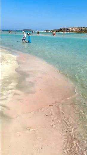 Pink Sand Paradise: Elafonisi Beach, Crete Greece! 🌴🏖️