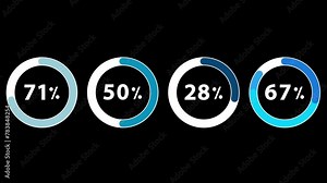 Pie graphs showing percentage fluctuations are ideal for business and technology holographic illustrations.