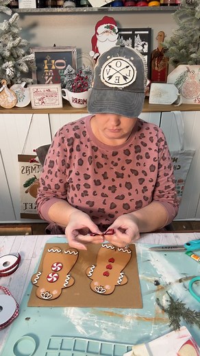 Hey friends! Let’s paint some cute gingerbread ornaments! | Crafting By The Bay