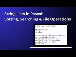 String Lists in Pascal: Sorting, Searching & File Operations