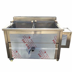 [Hot Item] Double Tanks Potato Banana Chips Peanut Batch Fryer Machine Snacks Frying Machine