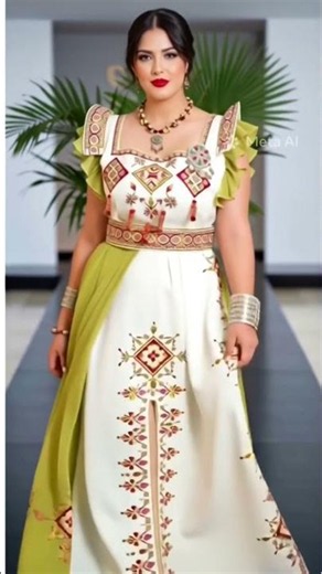 Magnifique robe kabyle moderne – Élégance et tradition amazighe 😍🇩🇿😍🥰 #algerie #اكسبلور ✨