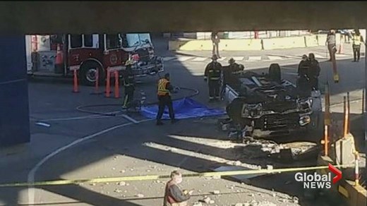 Vehicle falls from the upper car deck at Tsawwassen Ferry Terminal