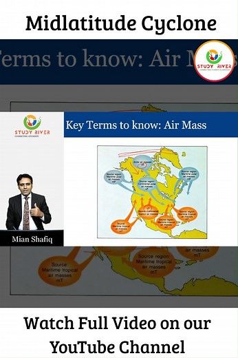 Air Masses | Midlatitude Cyclone | Study River | GSA by Mian Shafiq | Study River