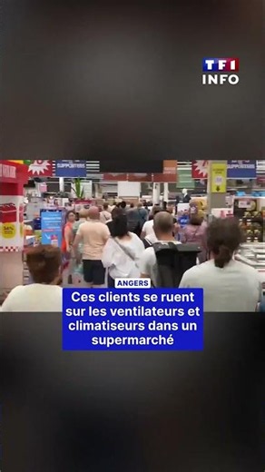 Angers: Shoppers rush to buy air conditioners and fans at a supermarket｜TF1 INFO