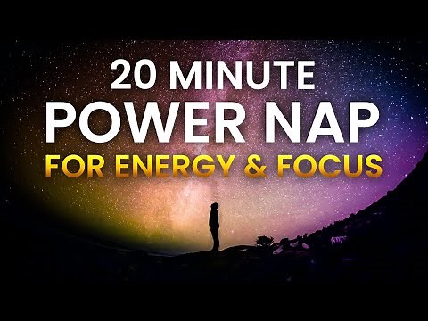 Guided 20 min POWER NAP Hypnosis for Energy and Focus // 20 Minutes Timed Sleep (Bells to Wake You)