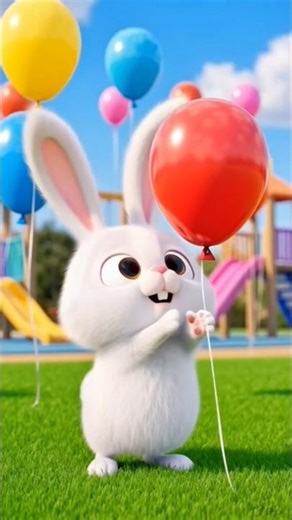 Cute Bunny Balloon POP 😂🐰 | Funny Cartoon Short