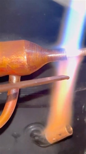 Copper tube braizing#shorts #shortvideo #copperbrazing