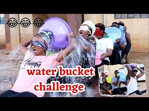 WATER CHALLENGE 😂😂 // THE BLINDFOLD WATER BUCKET CHALLENGE