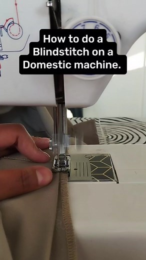 How to do a blind stitch on a domestic machine. #sewingasmr #blindstitch #sewtok #learntosew #sewing #diy #sewingtiktok #sewingtutorial #letssew #SAMA28