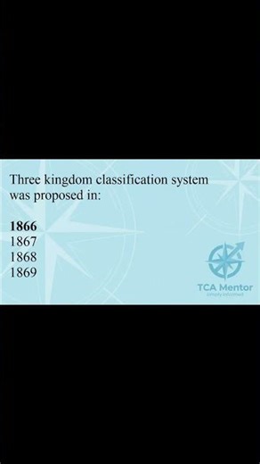 Three kingdom classification system was proposed in