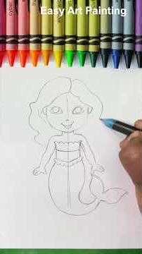 Easy way to Draw Cute Little Mermaid Step by Step for Beginners