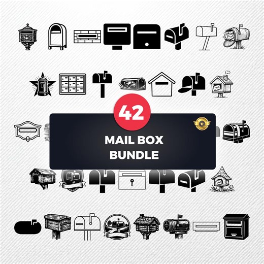 Mail Box SVG Bundle, 42 Postbox Silhouette Designs, Letterbox Clipart for Cricut, Mail Slot PNG, Postal Vector, Rural Mail Svg - Etsy
