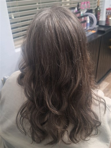 Spiral perm and grey bending color | Spiral Perm