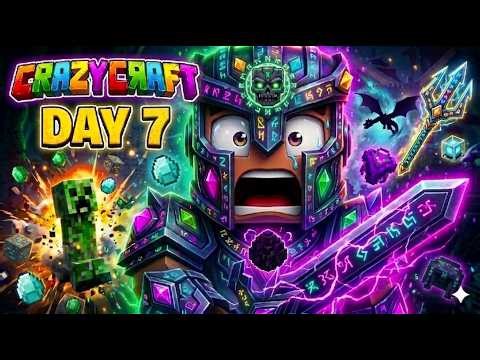 🔴CRAZY CRAFT DAY 7: The Most Illegal Mod I Found... 😱 #shortsfeed #minecraft #shortslive #stream