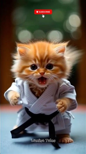 This Tiny Cat Joined a Dojo… What Happened Next 😭🔥 #catshorts #karate #cutecat #mustwatch #funny