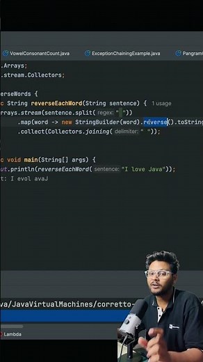 Reverse Each Word In Sentence ✅ Interview Question ✅ #java #dsa