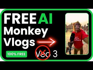 👉Make FREE Viral AI Monkey Vlogs for FREE Without Google VEO 3 | Instagram Monkey Shorts Generator