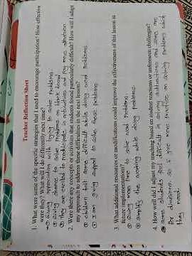 1 class Maths October month teacher reflection#diary