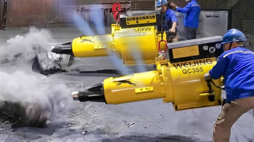 Exploring the production line of a major Chinese factory for pneumatic hammers