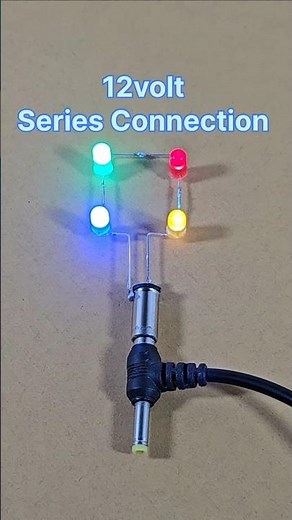 12volt Series Connection 💡 LED Series Connection Science Project #led #shorts #ytshorts
