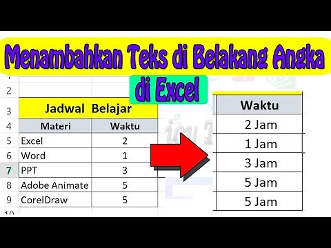 Cara Menambahkan Teks di Belakang Angka di Excel