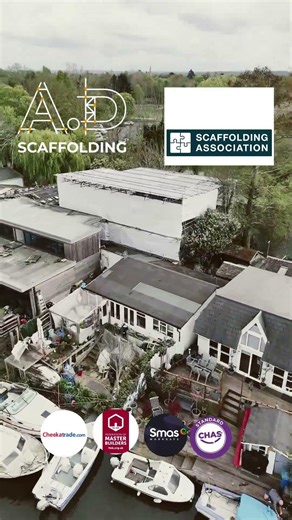 High-Level Roof Scaffolding in Hampton Court, London | A.D. Scaffolding #music #scaffolding